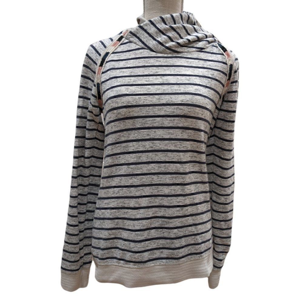 Maison Scotch Jolie Vagabonde La Femme Selon Marie Striped Hooded Sweater Size 2